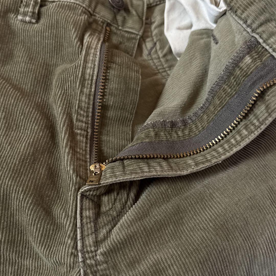 ろ*ー様 ラルフローレンRRL コーデュロイパンツ オリーブ IDEALジップメ
