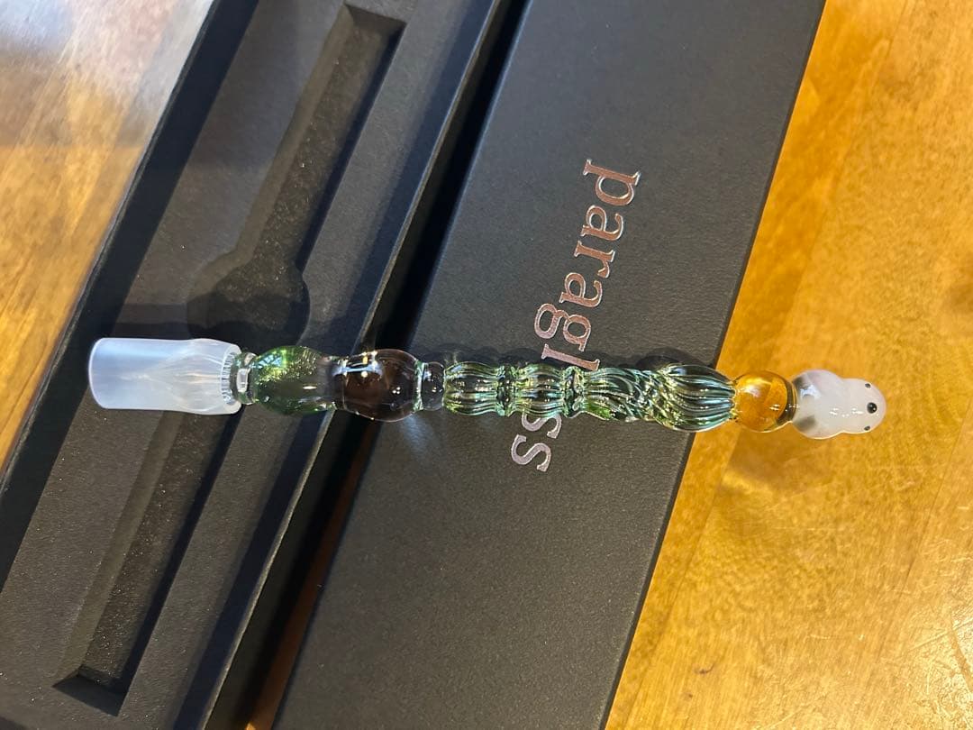 【新品・未使用】　Paraglass ガラスペン　シマエナガ