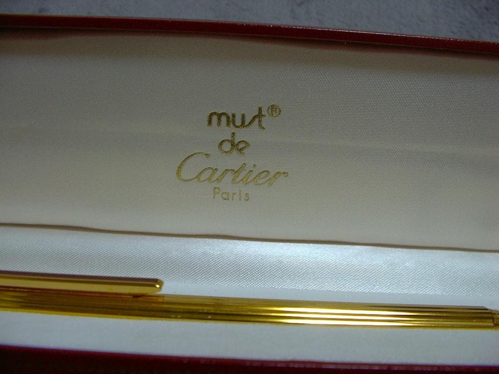 【未使用品】Must de Cartier ゴールドボールペン