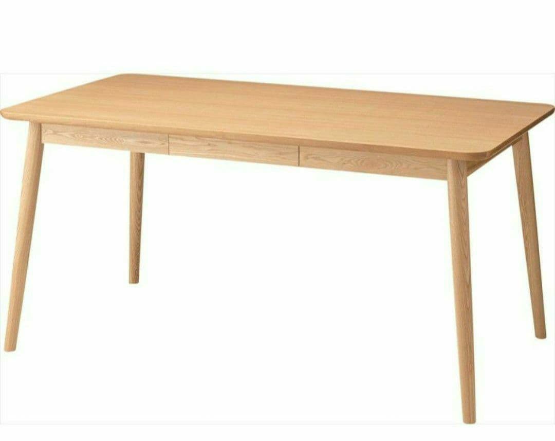 専用※展示品※アッシュ材木製ダイニングテーブル（引き出し付き）