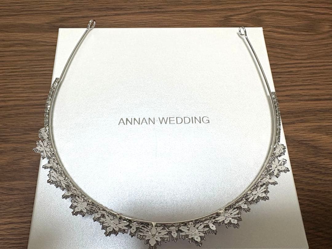 結婚式 ウェディングドレス 低めティアラANNAN WEDDING JT15