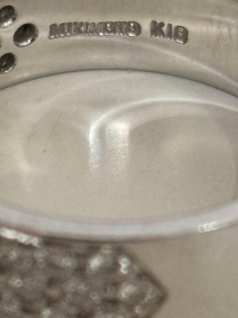 MIKIMOTO ミキモト　バヴェダイアリング　K18ホワイトゴールド