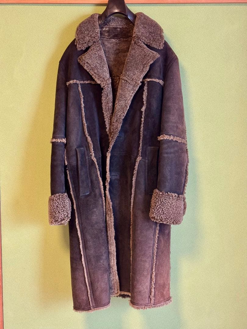 【ヴィンテージ】COMMEÇA リアルムートンロングコート M