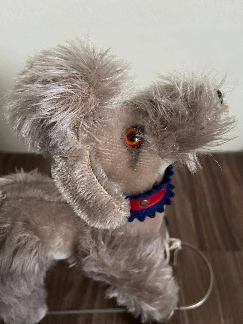☆最終SALE☆ アンティーク　プードル　プルトイ　ぬいぐるみ　 ビンテージ 犬