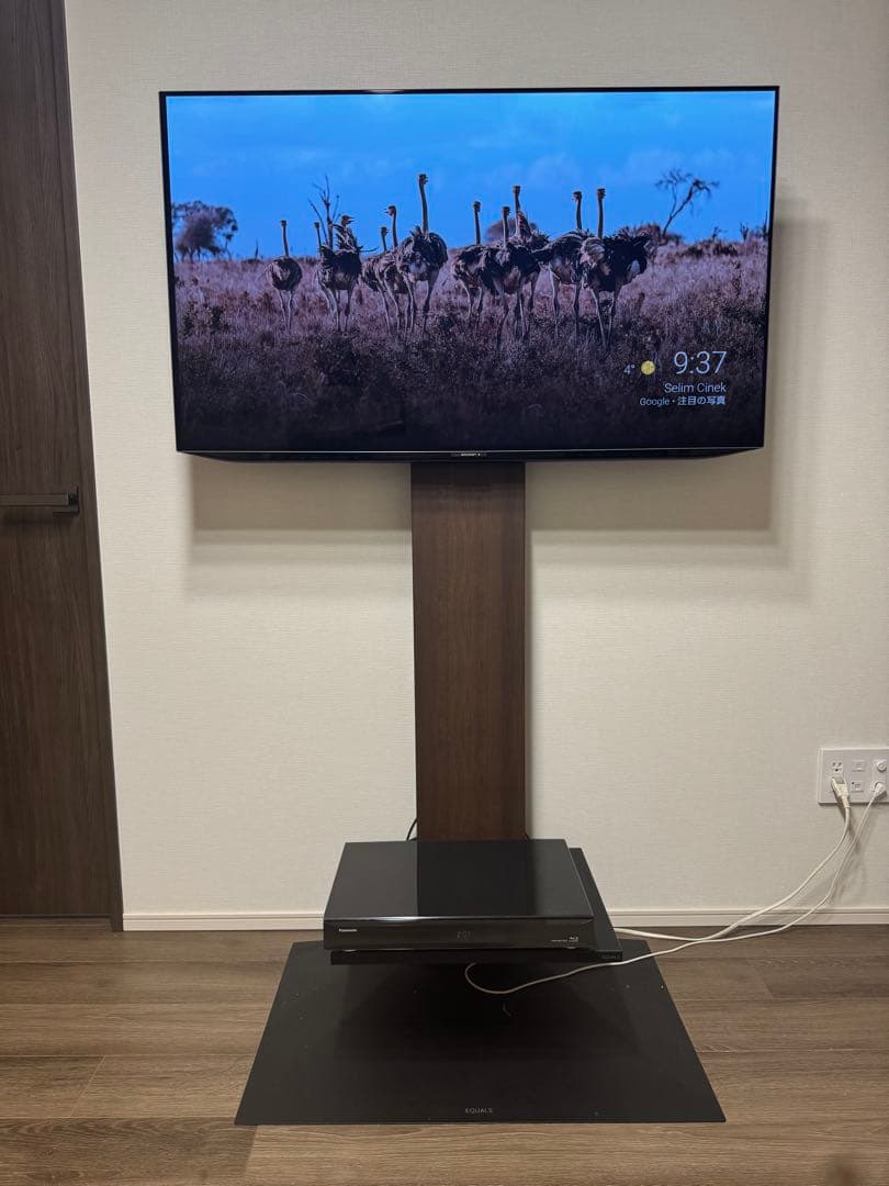 WALL壁寄せテレビスタンド棚板付き