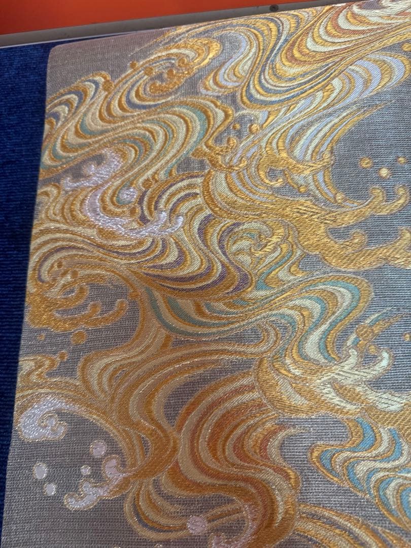 2692袋帯 古代彫金紋 西陣織 金糸　高級上質上品　約440cm 未使用