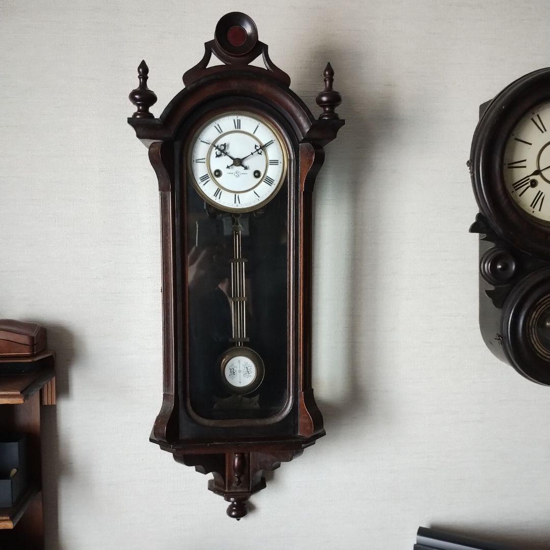S*y様 アンティーク　掛時計　精工舎　巴里　古時計　初期型　ゼンマイ式　振り子