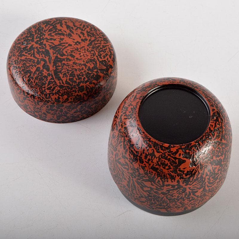 茶道具　加賀蒔絵師　新井司峰作　堆朱　中棗　共箱　V　6838