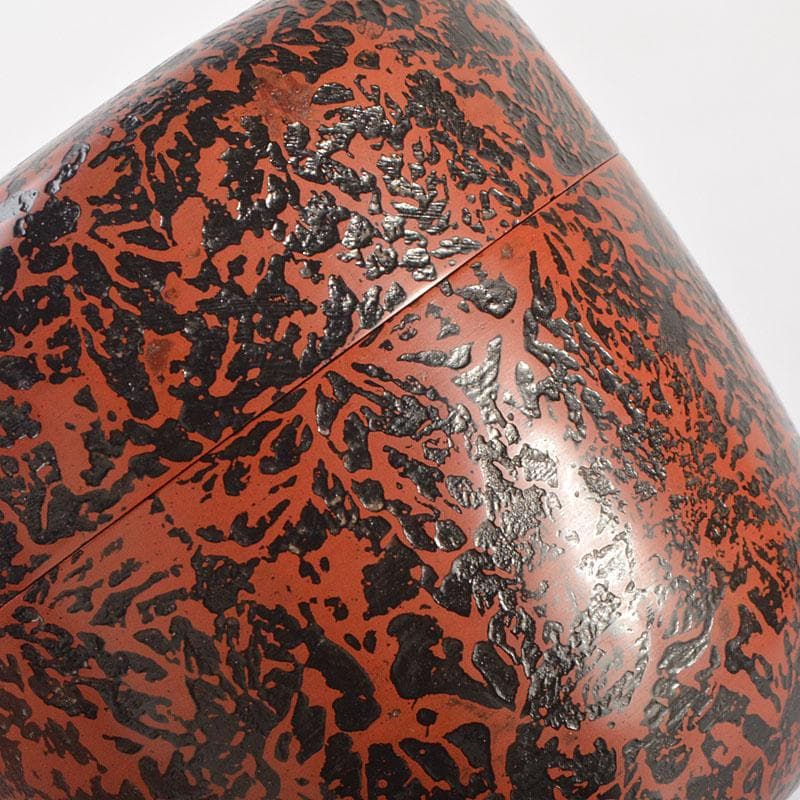 茶道具　加賀蒔絵師　新井司峰作　堆朱　中棗　共箱　V　6838