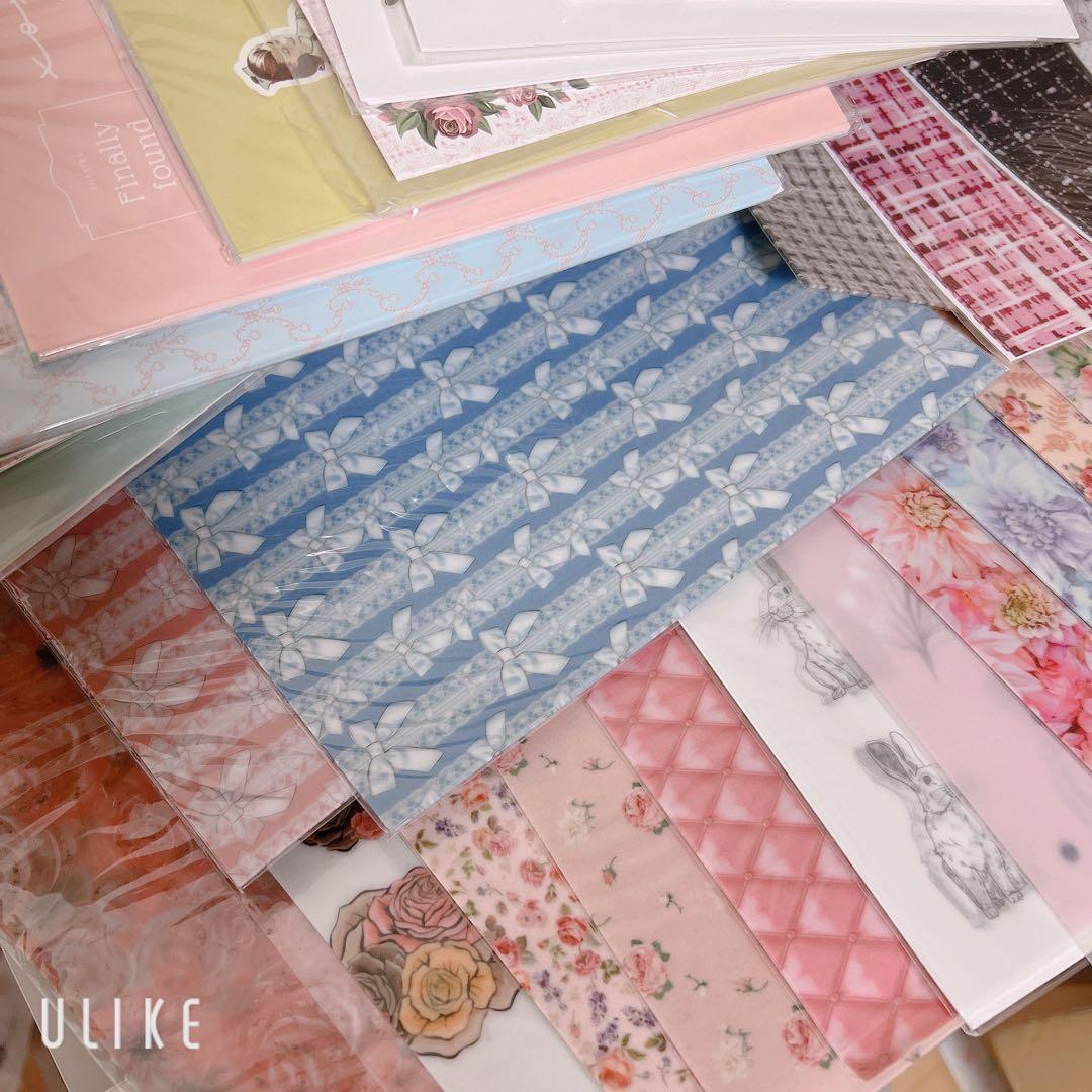 コラージュ素材 トレペ コラージュシート 紙モノ デザインペーパー まとめ売り