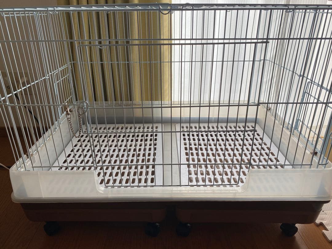 ミニマルランド うさぎのカンタンおそうじケージ ブラウン ワイド