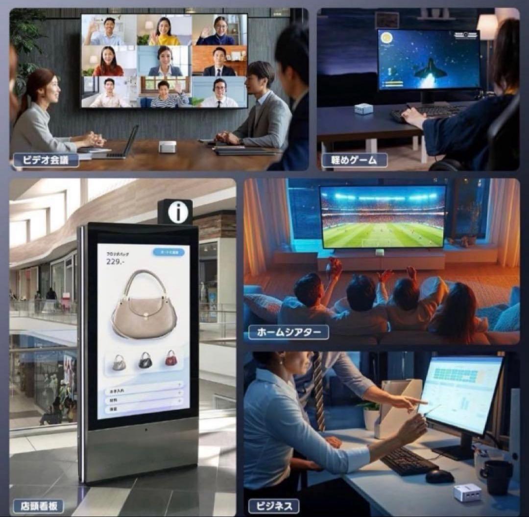 ACENAGIC ミニPC 12GB RAM 256GB SSD