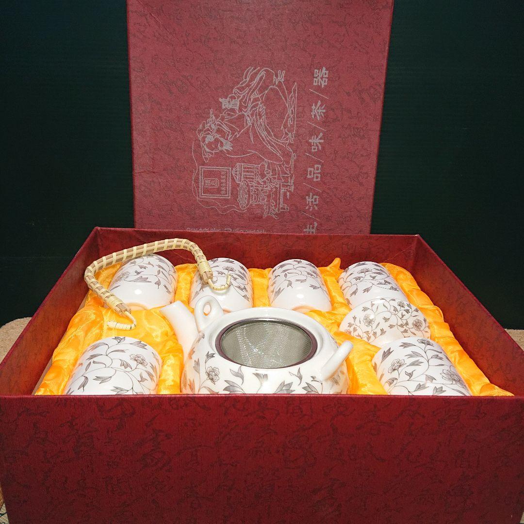 景徳鎮彩茶器セット未使用品