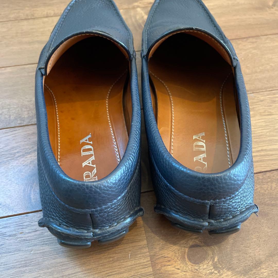 プラダ PRADA ローファー スリッポン ドライビングシューズ　ネイビー