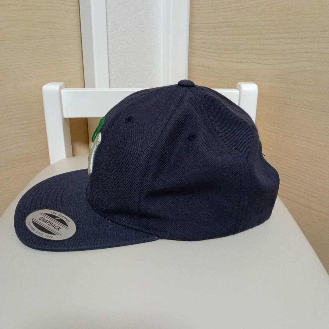 Negicco　刺繍ロゴ スナップバックキャップ　NegiCap ネイビー