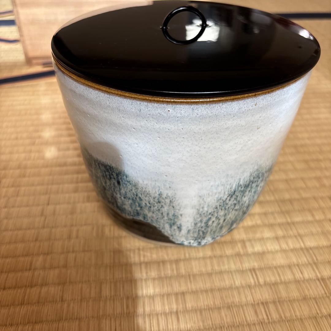 小林一雅作　椿ヶ原窯　朝鮮唐津　水指　共箱　共布　略歴付　茶道具