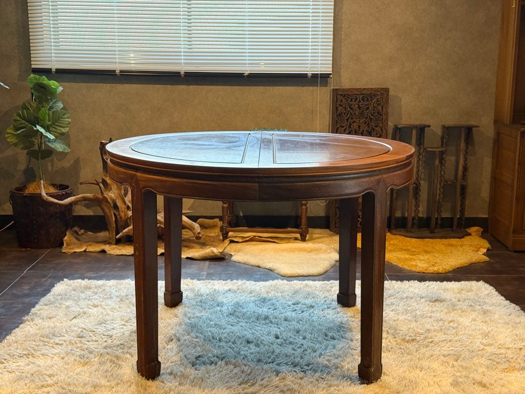 唐木　花梨　8人掛け　エクステンションテーブル　ダイニングセット　IIR