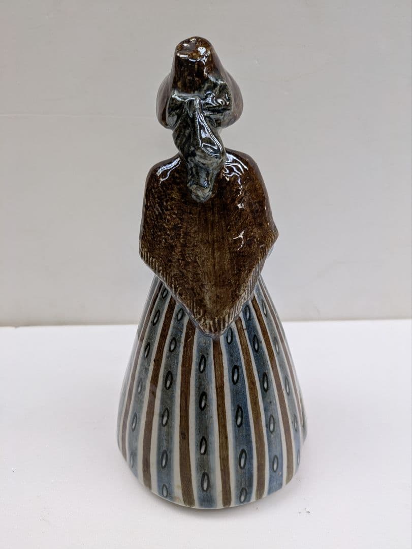 ビング＆グロンダールの大きなヴィンテージ磁器の置物 - 民族衣装を着た女性