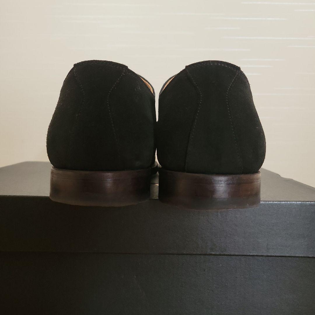 スコッチグレインブラック スエード ドレスシューズ