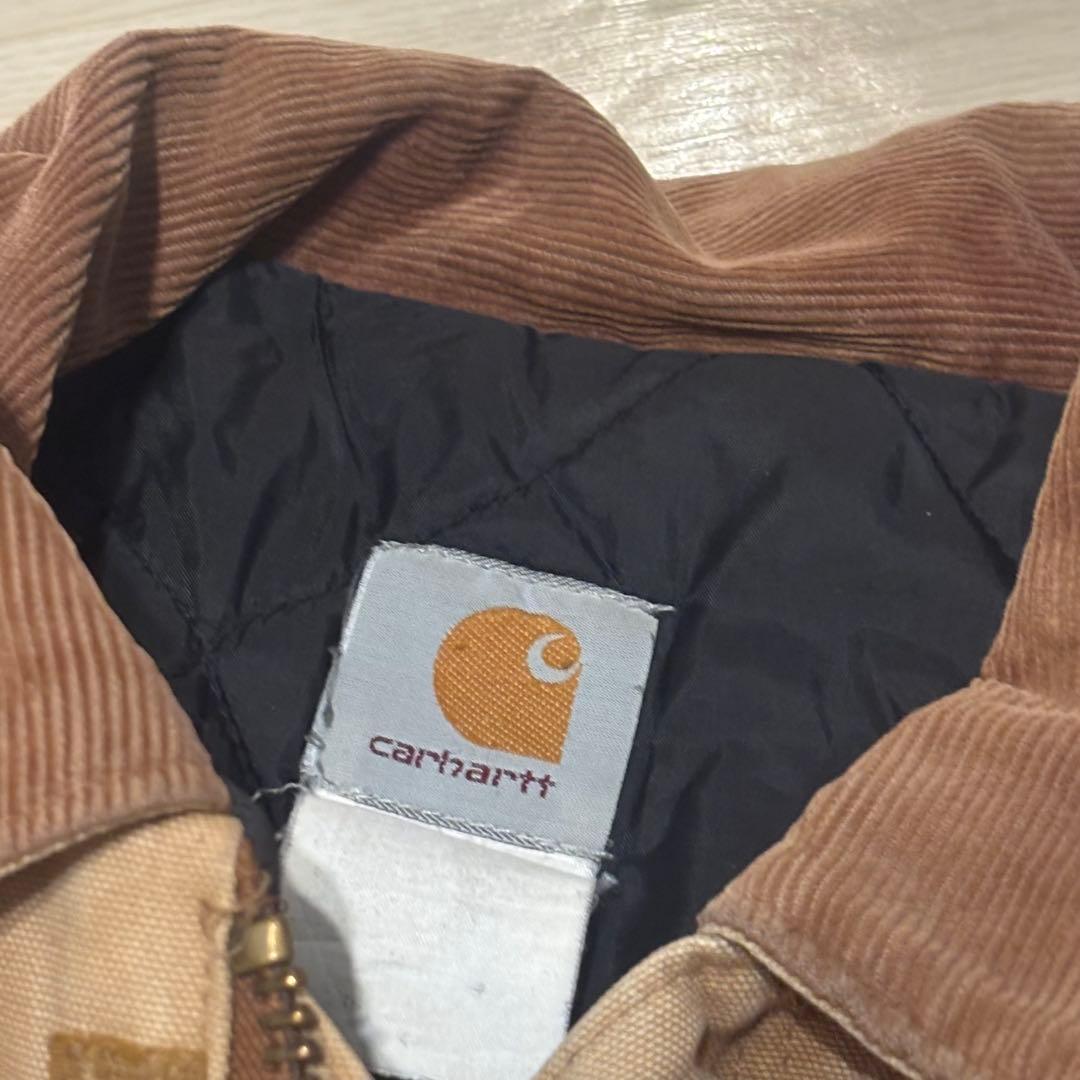Carharttワークジャケット ダック地 ベージュ YKK キルティング裏地