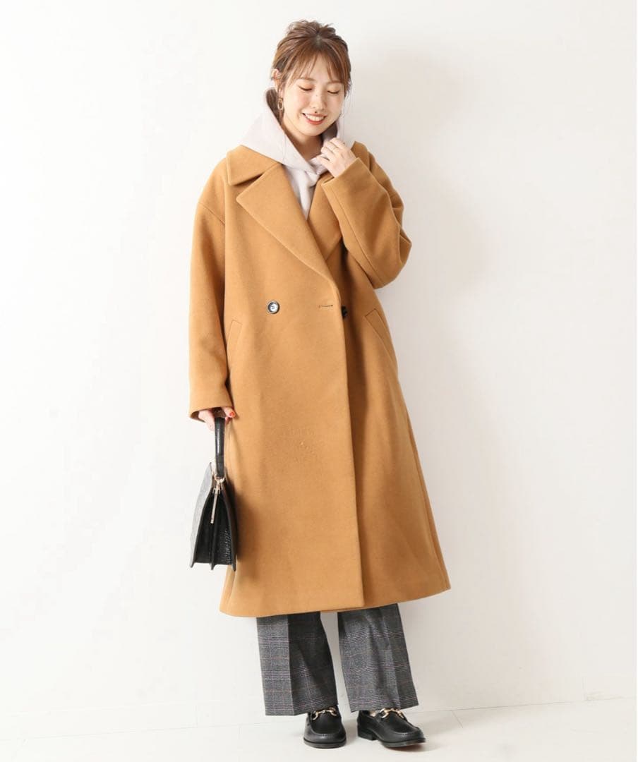 ☆美品☆スピックアンドスパン　定価47,300円　Wラペルチェスターコート　34