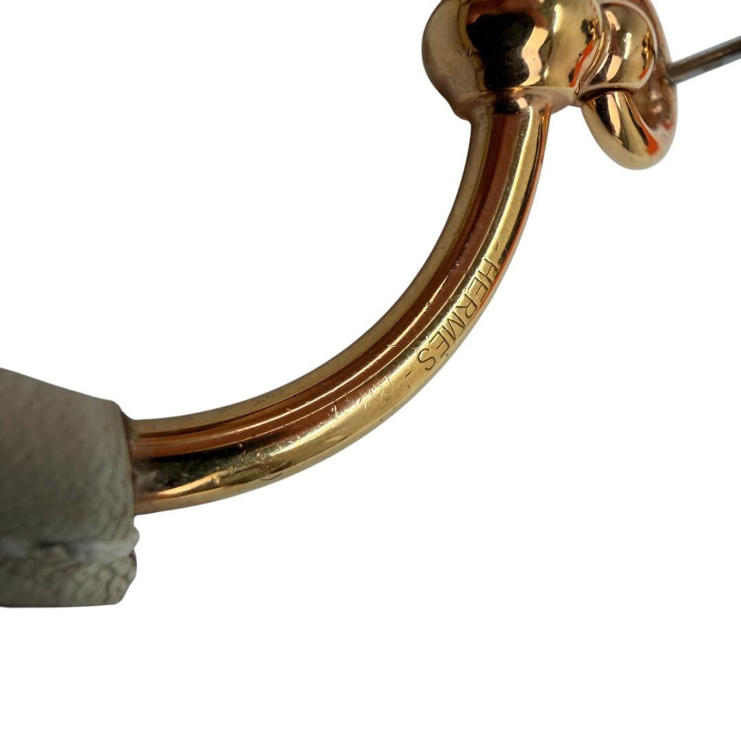 エルメス HERMES ピアス ループグラン PM オフホワイト ゴールド