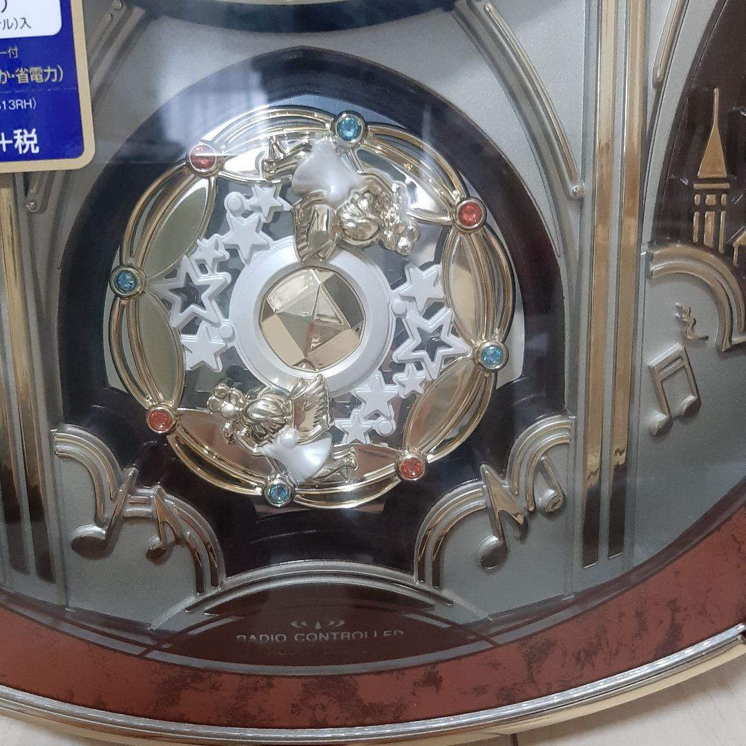 新品未使用 リズム時計 スモールワールド　電波からくり時計　掛け時計　30曲収録