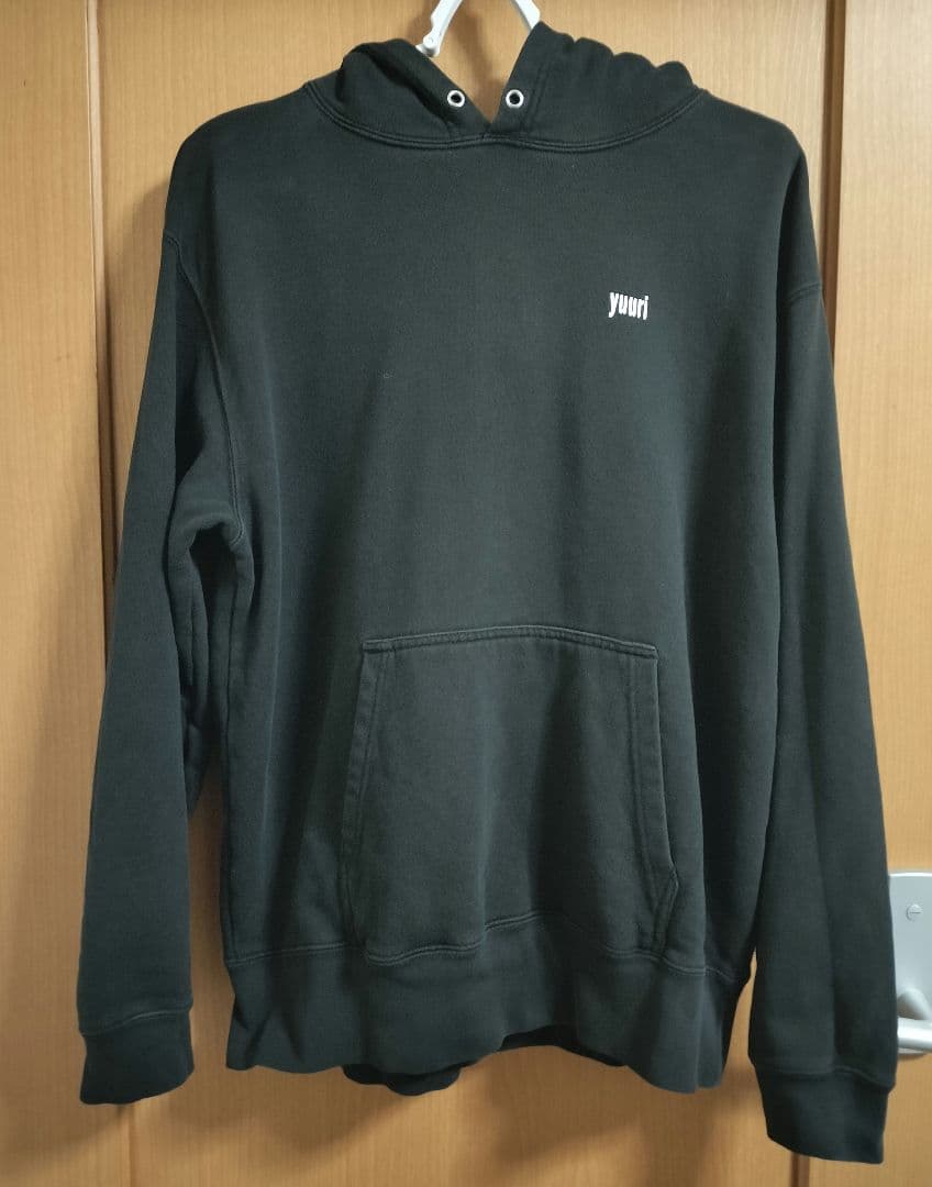 優里 ドライフラワー パーカー ブラック Lサイズ