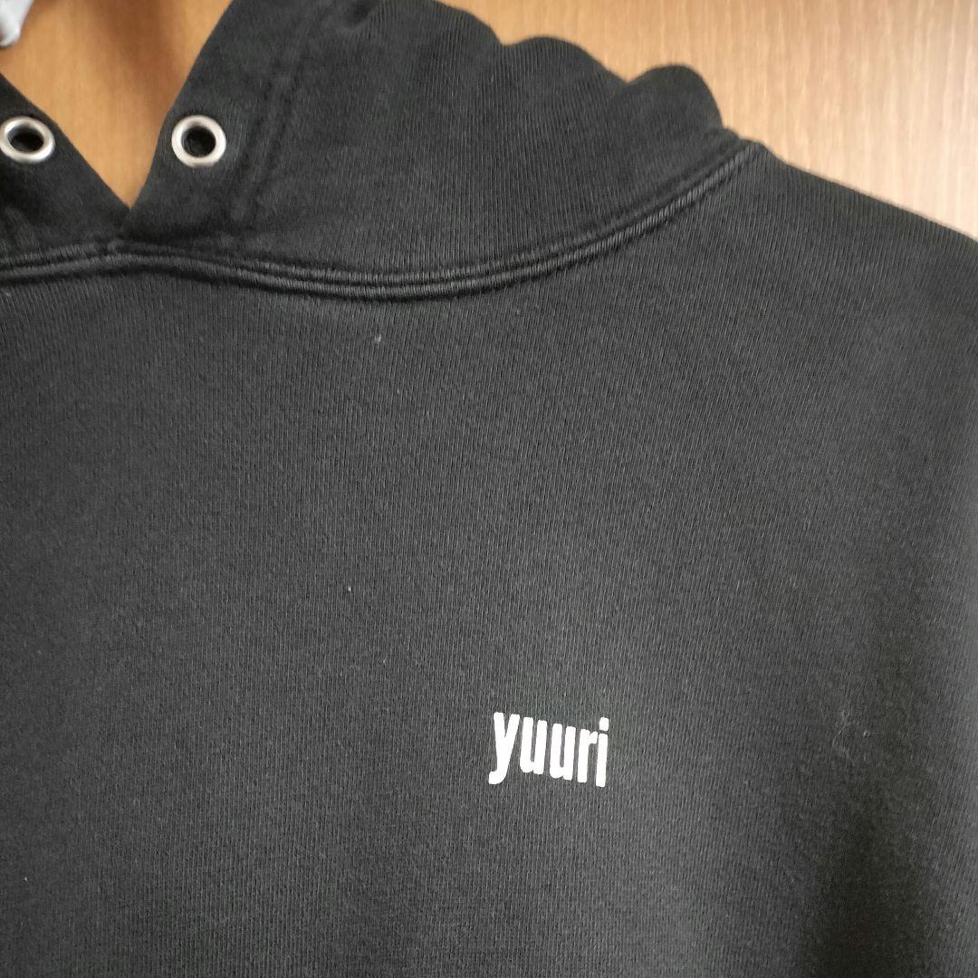 優里 ドライフラワー パーカー ブラック Lサイズ