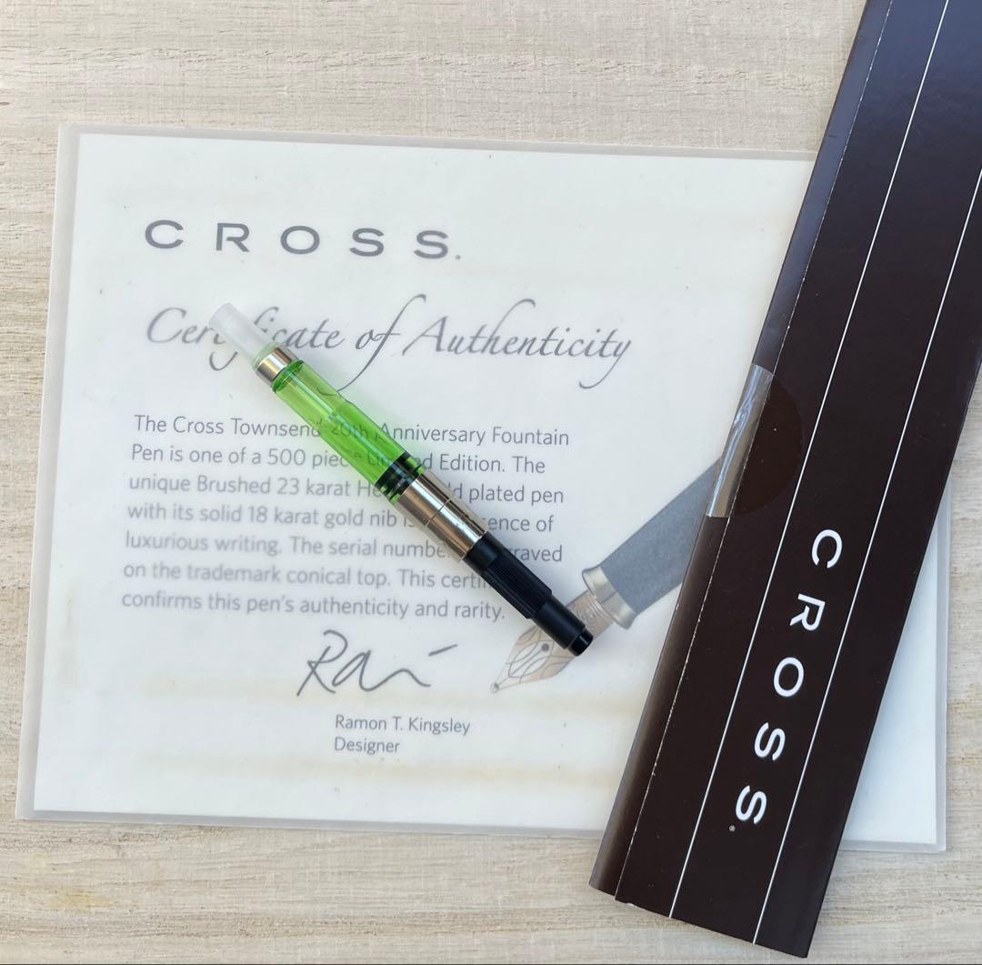 クロス タウンゼント 23Kゴールドプレート 500本 限定 万年筆 字幅 M