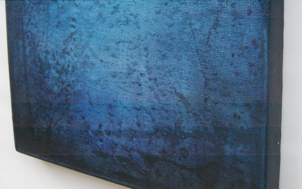 □　アクリル画　SM号　青のシリーズ / ノスタルジア 21 a　□