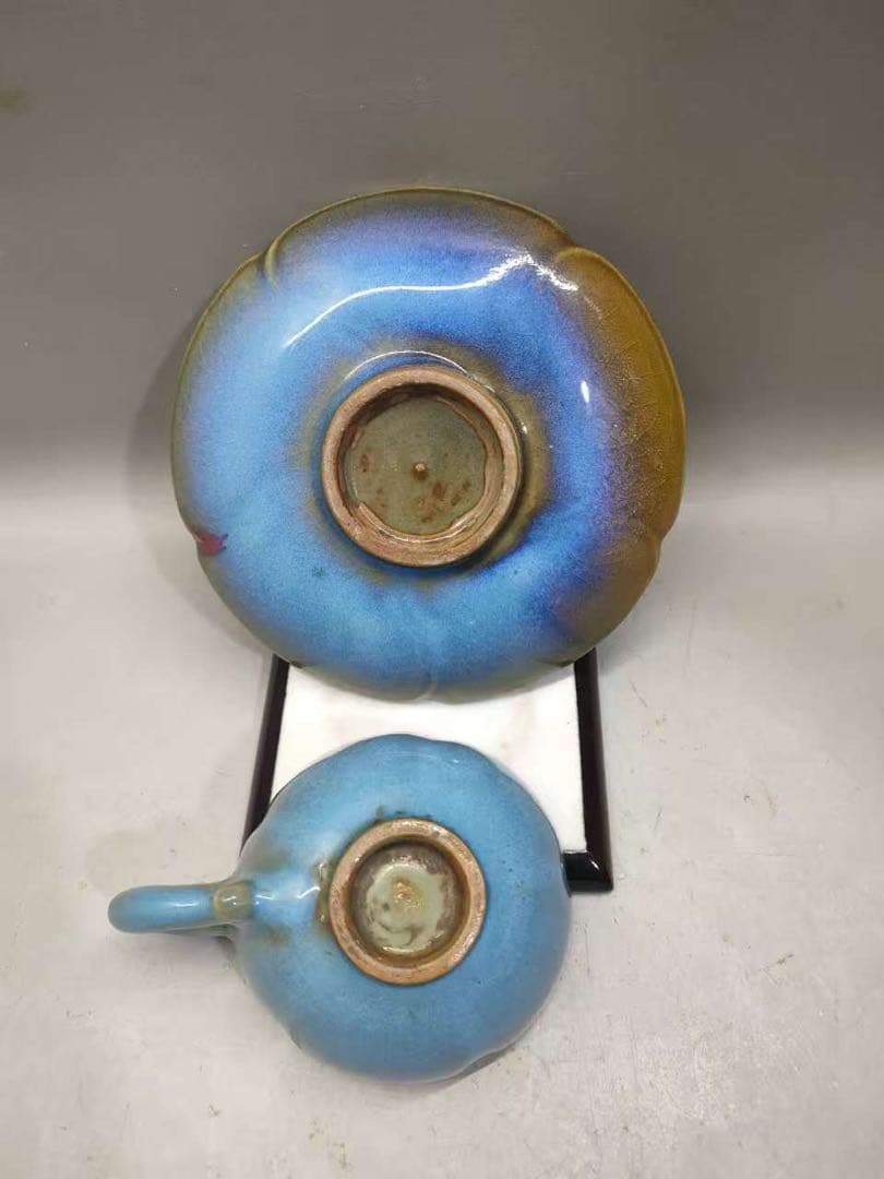 宋時代 古陶磁器 鈞窯 茶盞 杯盞 建盞 茶道具 置物 時代物 古董品