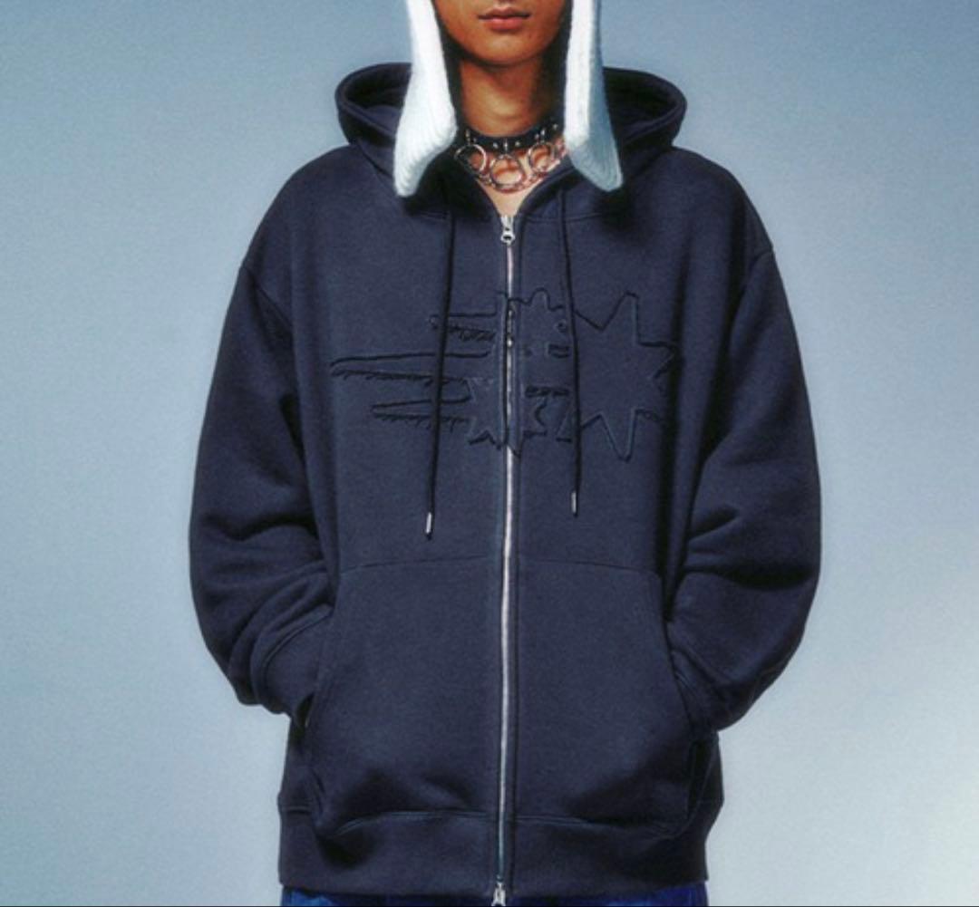 Nice Ghost Club 3STAR LOGO ジップパーカー