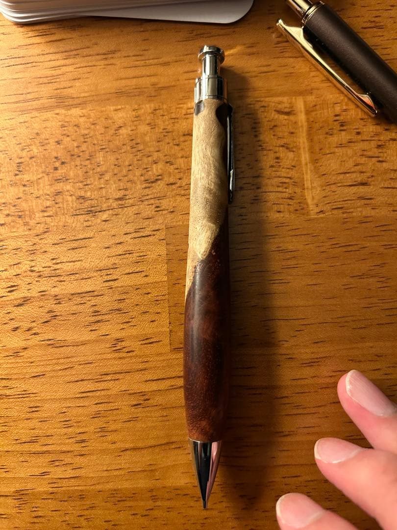 こぶた工房　花梨紅白シャープペンシル0.5