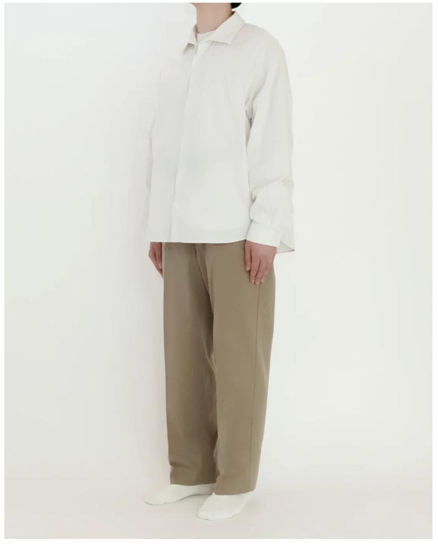 YAECA Chino Cloth Trousers Creased ホワイト
