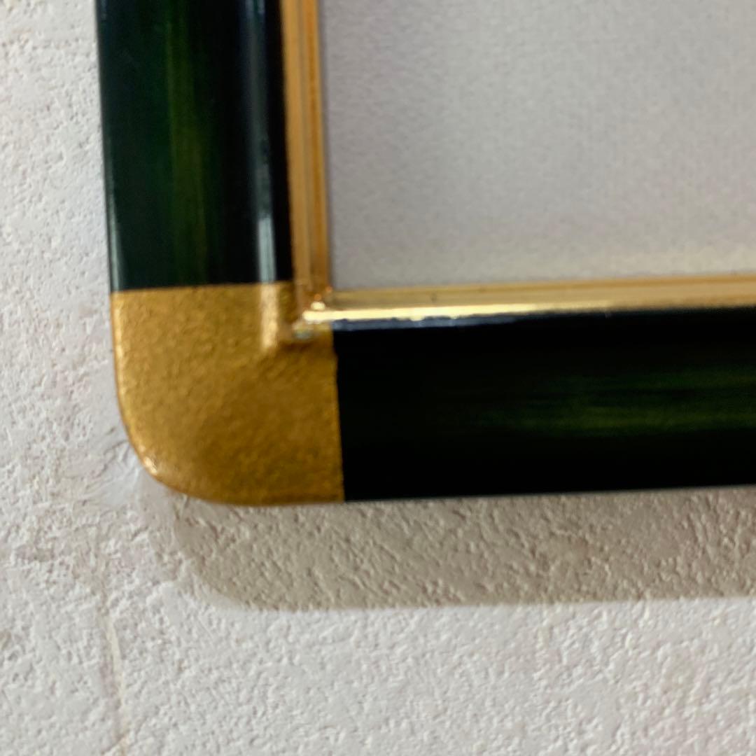 藤田嗣治　模写　水彩肉筆画　P6相当　サイン有り　裏板鑑定あり『猫を抱いた少女』