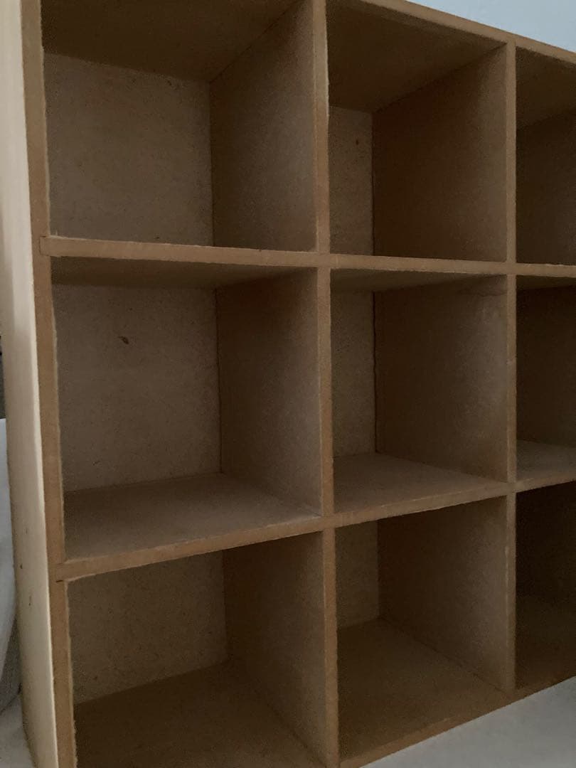 2割お値下げ40年前ブロカント購入ディスプレイラック飾り棚マス目箱柳カゴ5個つき