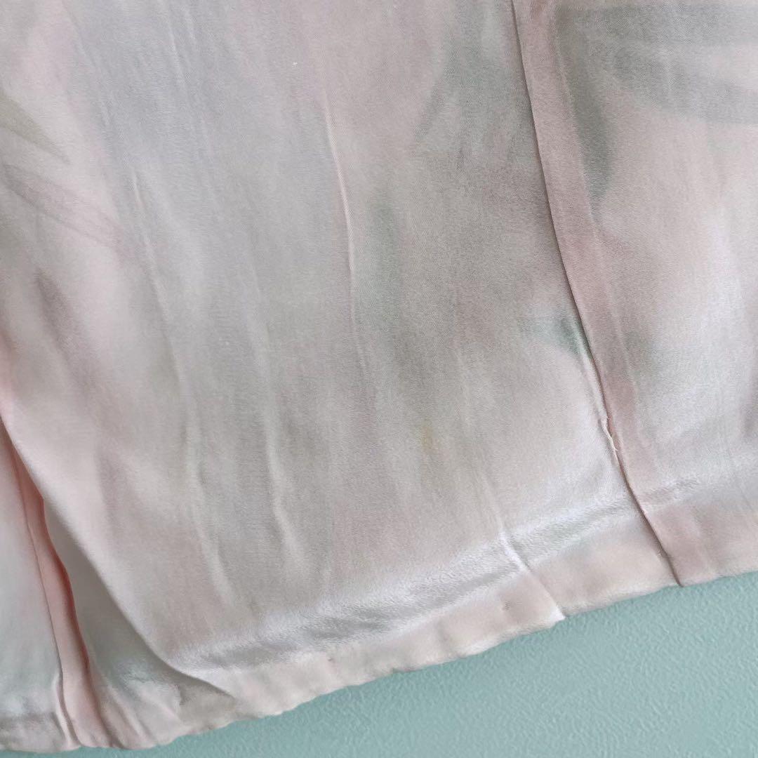 昭和レトロ　フルセット　七五三　７歳　女の子　孔雀羽　赤袋帯　簡単半衿　7083