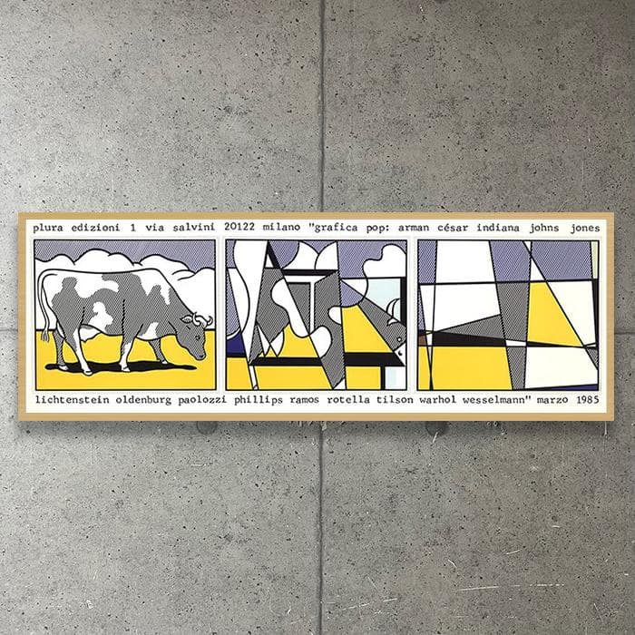 特別価格！額装品/Cow Going/ロイ リキテンスタイン/アート/ポスター/