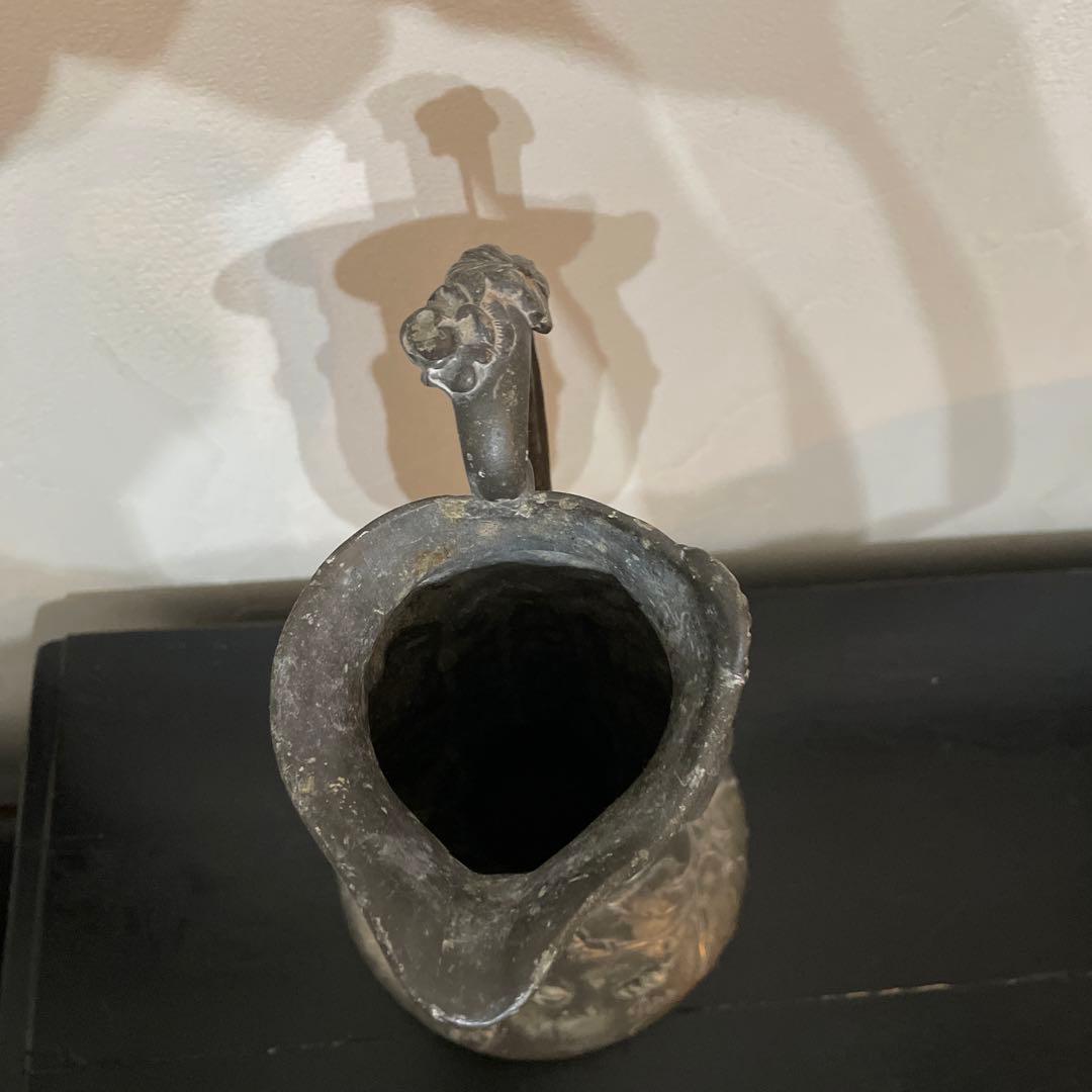 ピューター エタン 花瓶　アンティーク　ピッチャー　ジャグ