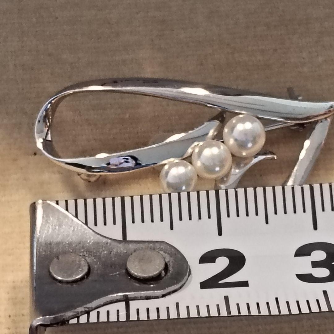ミキモト　ブローチ　3P 　ベビーパール　925刻印 付属品なし