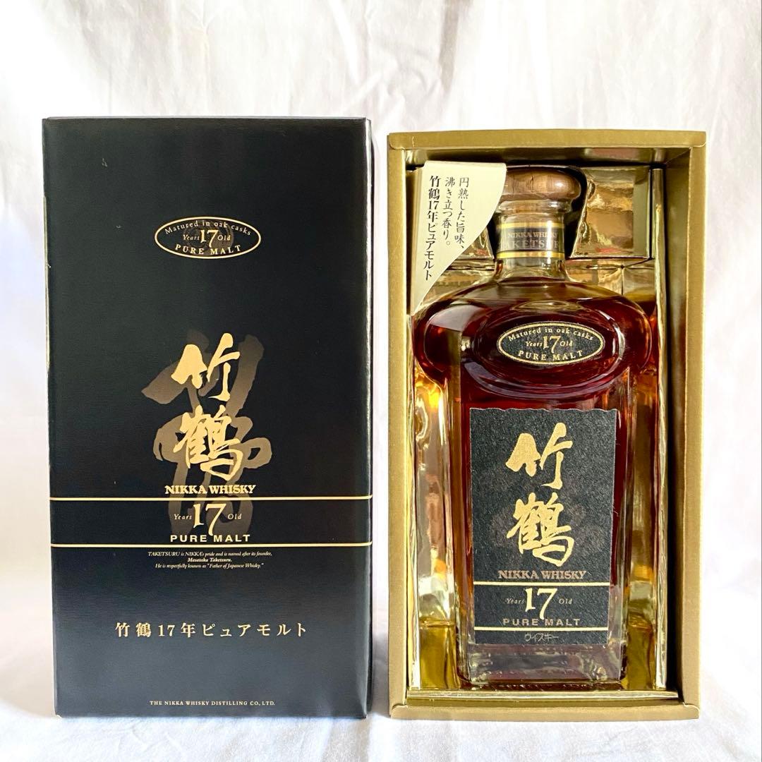 【未開栓】美品　ニッカ　ウイスキー 竹鶴17年 ピュアモルト 700ml 箱付き
