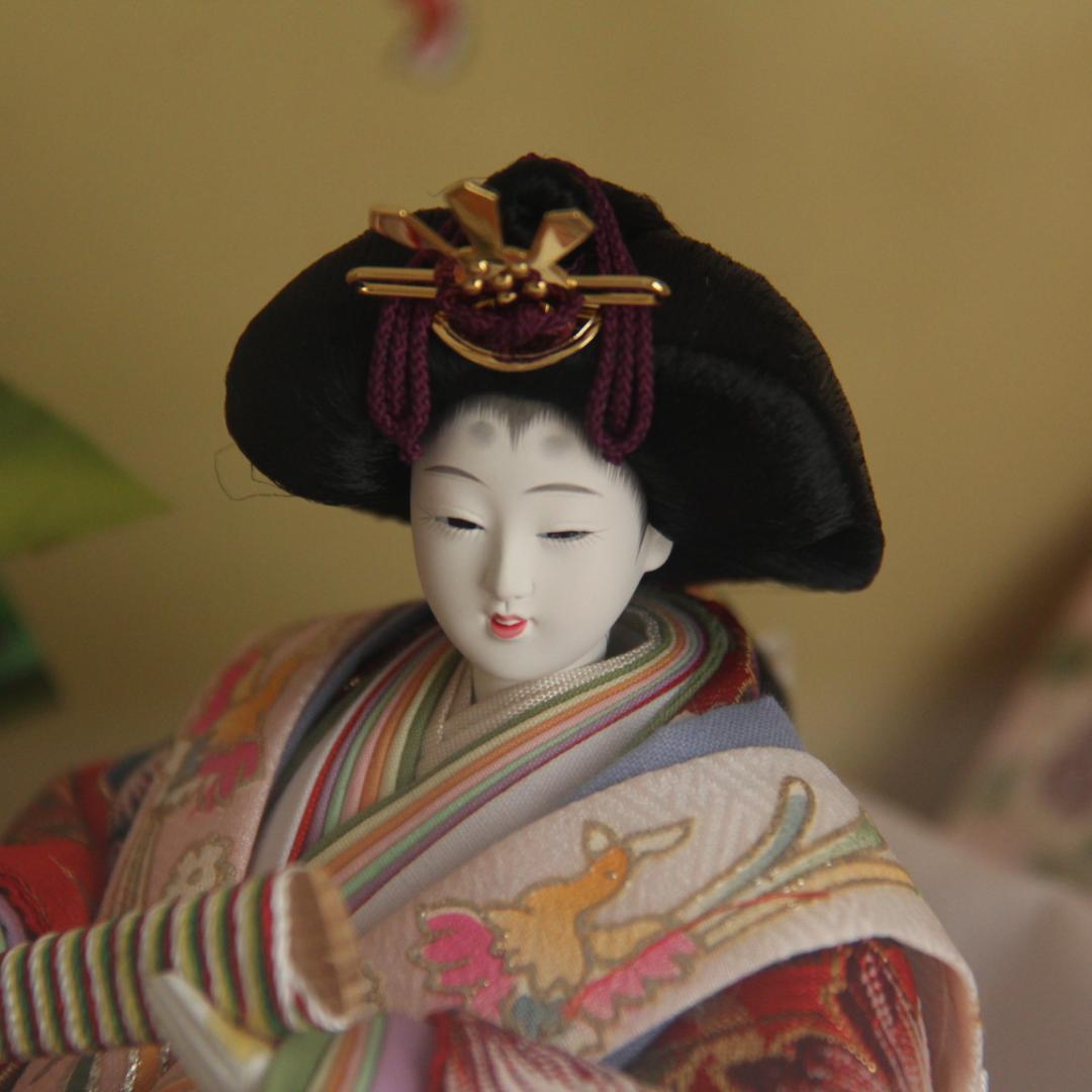 【美品】雛人形 平安清玉作 春の舞 芥子二人ぼんぼり付 伝統和装