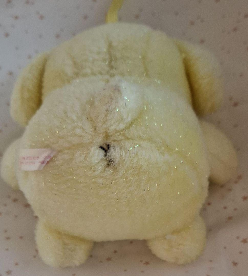 【激レア】ポムポムプリン ぬいぐるみ 初期 サンリオ ラメ入りタグ付き平成レトロ