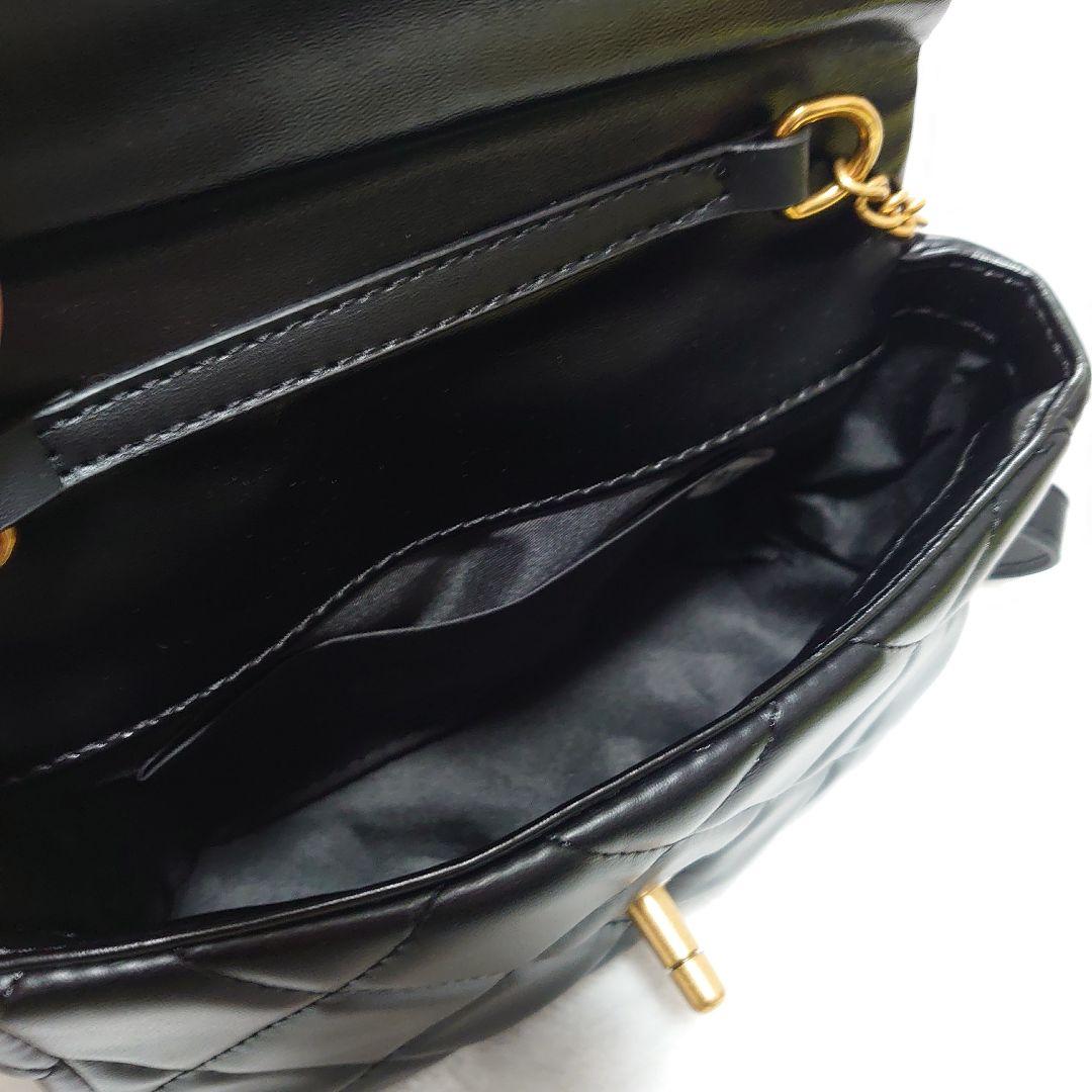 CHANELノベルティブラックショルダーバッグ キルティングデザイン