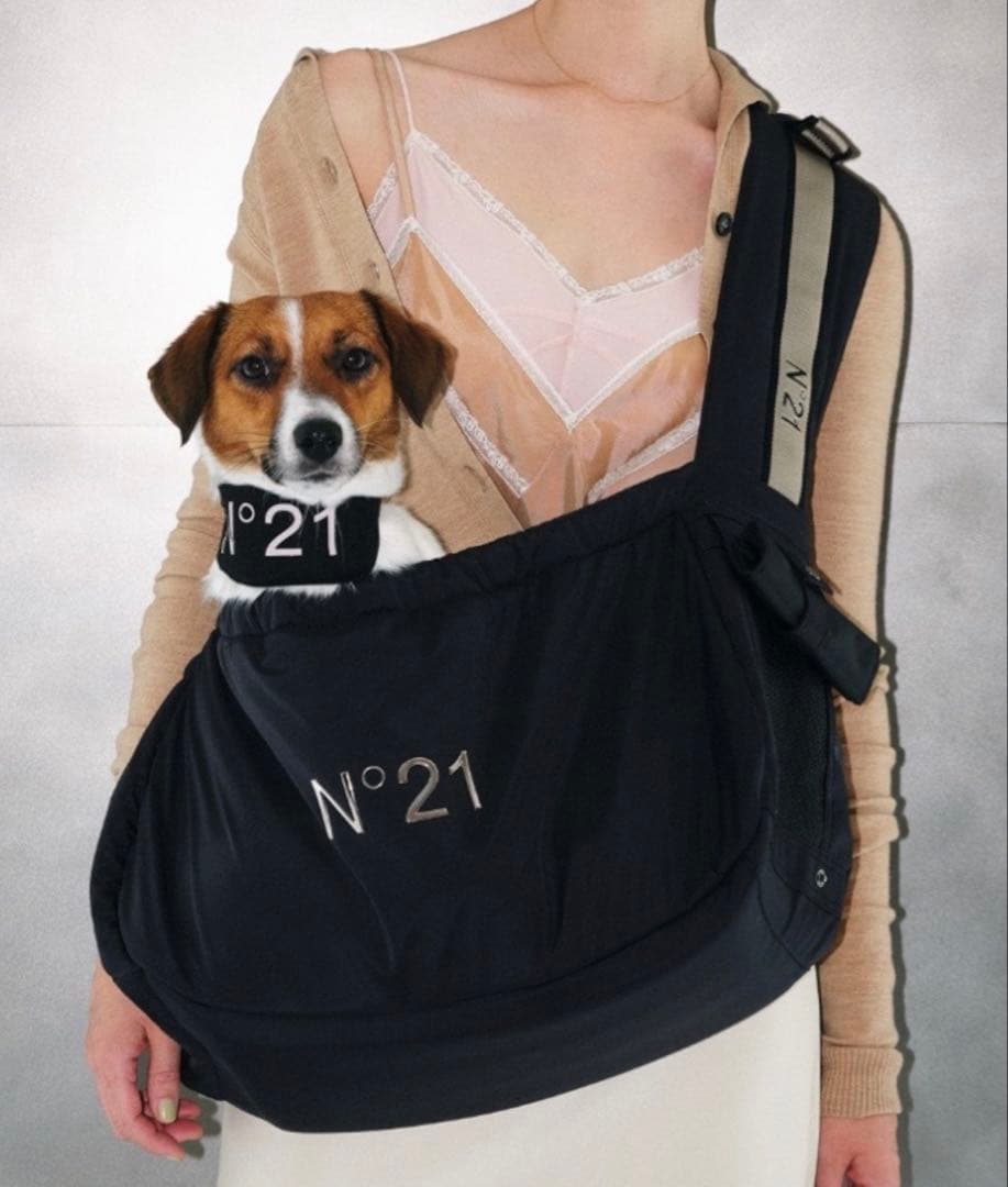 N°21 ブラック SLING スリングタイプ犬用キャリーバッグMサイズ
