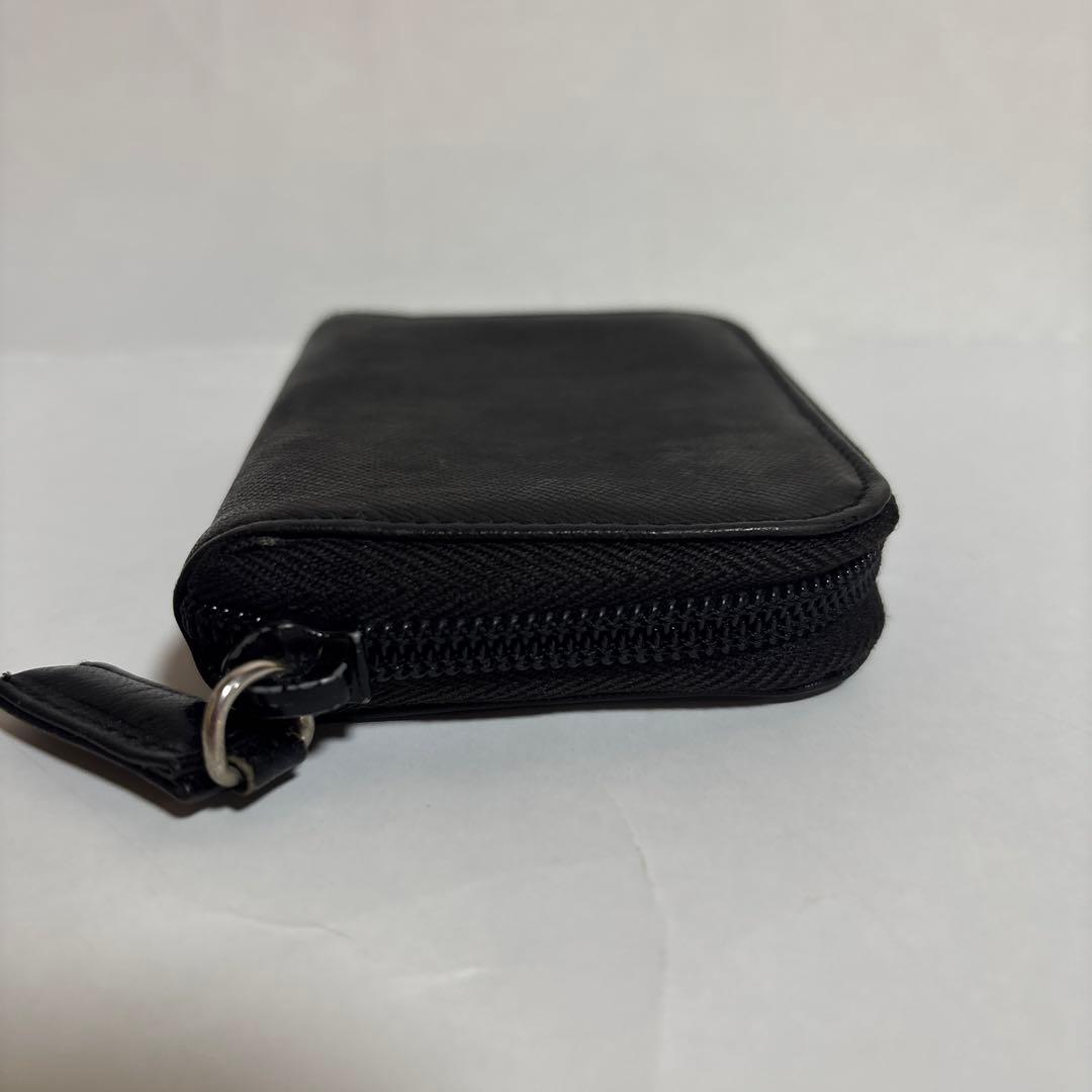美品✨PRADA ケース ラウンドジップ サフィアーノ 三角ロゴ ブラック