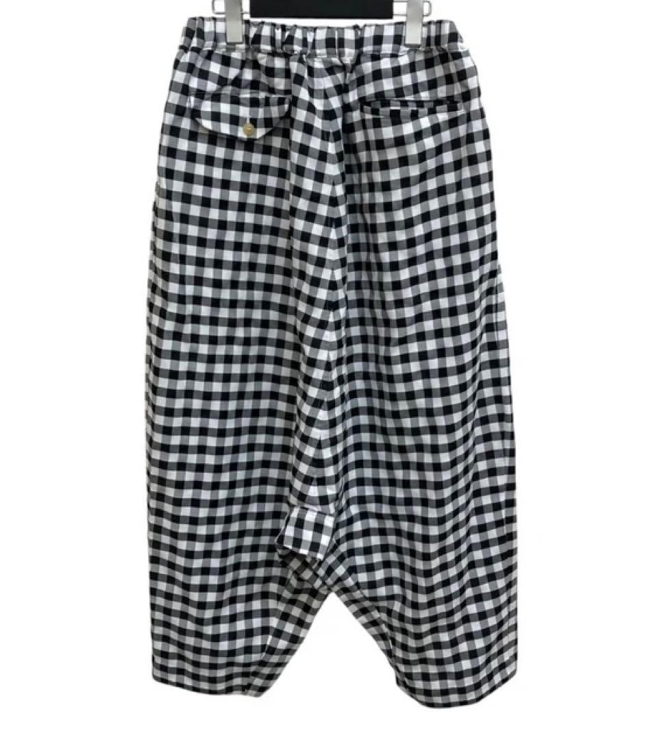 BLACK COMME des GARCONSエステルギンガムチェック サルエル