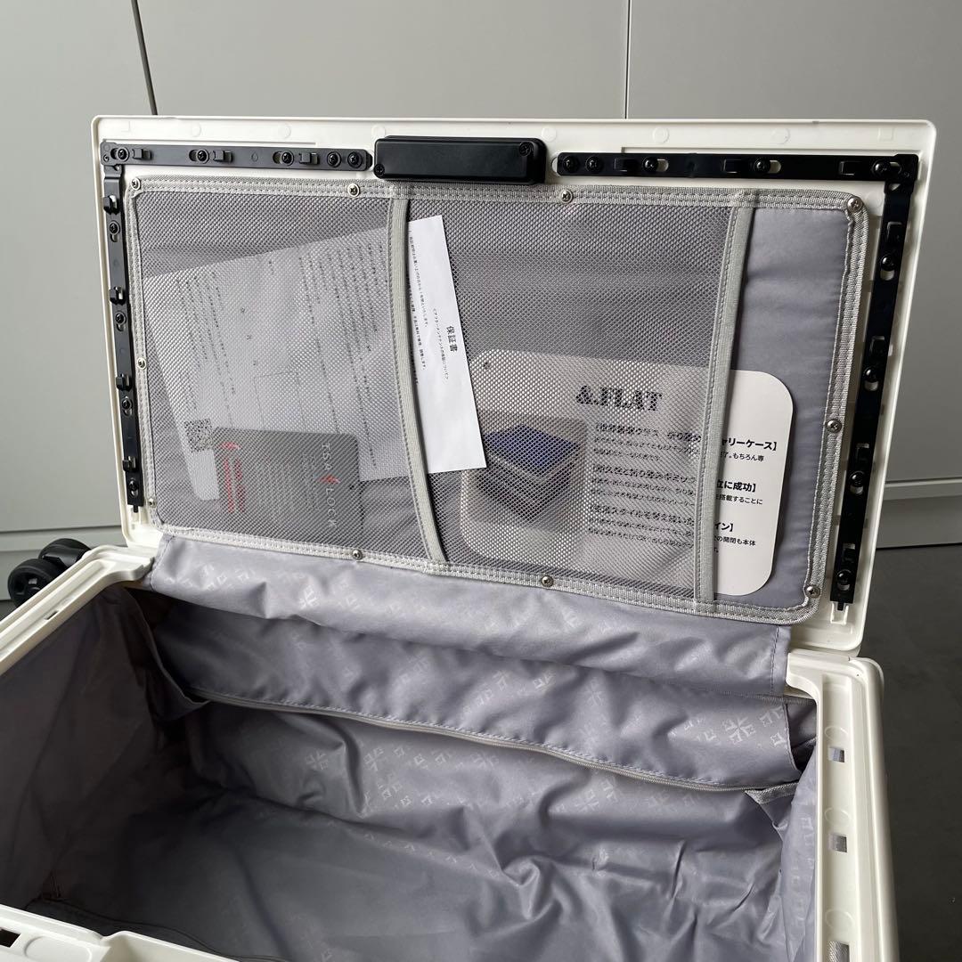 &.FLAT折り畳めるキャリーケース 機内持ち込み可能35Lスーツケースフラット
