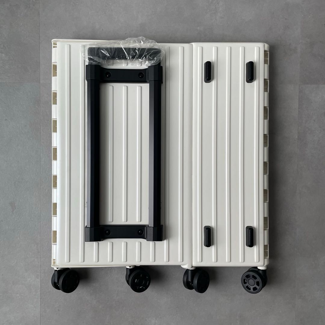 &.FLAT折り畳めるキャリーケース 機内持ち込み可能35Lスーツケースフラット